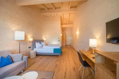 Ein Bett oder Betten in einem Zimmer der Unterkunft Rittis Alpin Chalets Dachstein