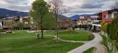 Ein allgemeiner Bergblick oder ein Berglick von der Ferienwohnung aus