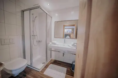 Ein Badezimmer in der Unterkunft Frühstückspension Friedheim