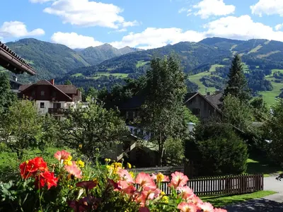 Ein allgemeiner Bergblick oder ein Berglick von der Ferienwohnung aus