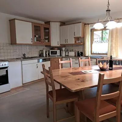 Küche/Küchenzeile in der Unterkunft Reiters-Ferienhaus