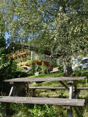 Ein Garten an der Unterkunft Pension Sonnhof
