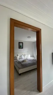 Ein Bett oder Betten in einem Zimmer der Unterkunft Bad Ischl - Central & Quiet Apartment