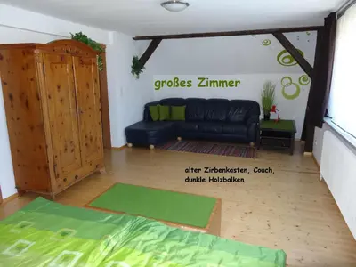 Ein Sitzbereich in der Unterkunft Ferienhaus Huber