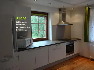 Küche/Küchenzeile in der Unterkunft Ferienhaus Huber