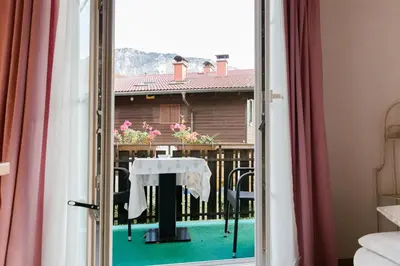 Ein Balkon oder eine Terrasse in der Unterkunft Wohnung am See
