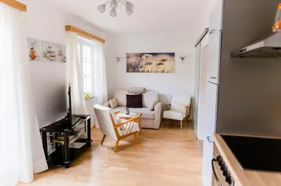 TV/Unterhaltungsangebot in der Unterkunft Wohnung am See