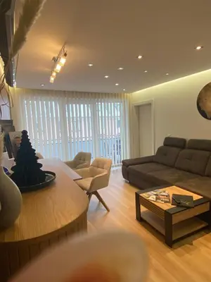 Ein Sitzbereich in der Unterkunft Appartement Silbermond