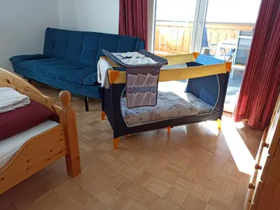 Ein Bett oder Betten in einem Zimmer der Unterkunft Appartementhaus Fink