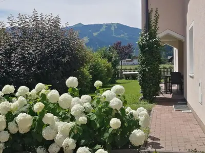Ein allgemeiner Bergblick oder ein Berglick von der Ferienwohnung aus