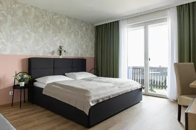 Ein Bett oder Betten in einem Zimmer der Unterkunft Litzlberger Keller am Attersee