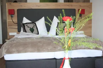Ein Bett oder Betten in einem Zimmer der Unterkunft Hotel Aberseehof
