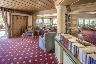 Ein Sitzbereich in der Unterkunft Garni Haus Sonnleitn - Adults only