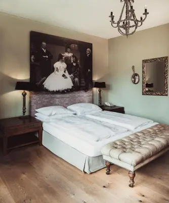 Ein Bett oder Betten in einem Zimmer der Unterkunft Strandhotel Margaretha