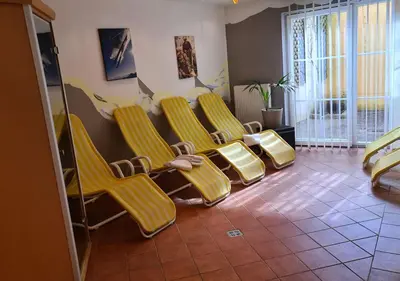 Ein Sitzbereich in der Unterkunft Villa Florl