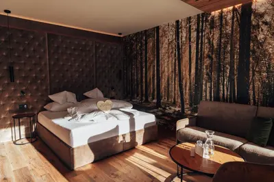 Ein Bett oder Betten in einem Zimmer der Unterkunft Dilly - Das Nationalpark Resort