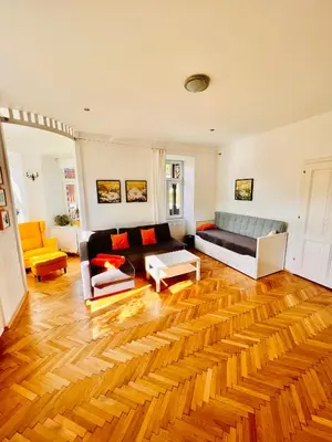 Ein Sitzbereich in der Unterkunft Villa Traun