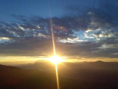 Blick auf den Sonnenuntergang/Sonnenaufgang von der Ferienwohnung aus oder aus der Nähe