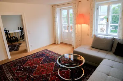 Ein Sitzbereich in der Unterkunft Villa Leni - Premium Apartments