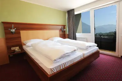 Ein Bett oder Betten in einem Zimmer der Unterkunft Hocheck