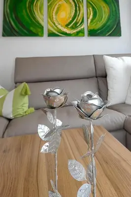 Ein Sitzbereich in der Unterkunft Apartmenthaus Sonnenhang
