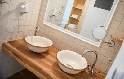 Ein Badezimmer in der Unterkunft Salzhaus
