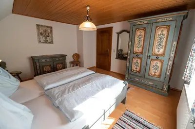 Ein Bett oder Betten in einem Zimmer der Unterkunft Bio-Landhaus Kesslerhof