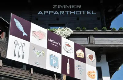 Ein Zertifikat, Auszeichnung, Logo oder anderes Dokument, das in der Unterkunft Apparthotel Restaurant Steiners ausgestellt ist