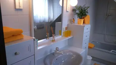 Ein Badezimmer in der Unterkunft Haus Ruf