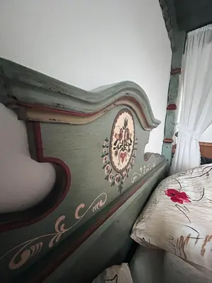 Ein Bett oder Betten in einem Zimmer der Unterkunft Bauernhofurlaub Sinnhubgut