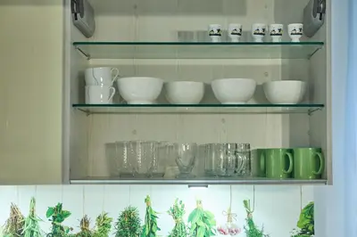 Küche/Küchenzeile in der Unterkunft Ferienwohnung Brigitte