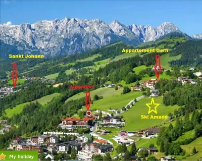 Ein allgemeiner Bergblick oder ein Berglick von der Ferienwohnung aus