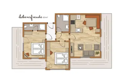 Grundriss der Unterkunft MEINE HEIMAT - Apartments in Ramsau am Dachstein - inklusive SOMMERCARD