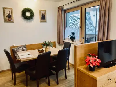 Ein Sitzbereich in der Unterkunft Sedlhof Apartment