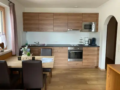 Küche/Küchenzeile in der Unterkunft Sedlhof Apartment