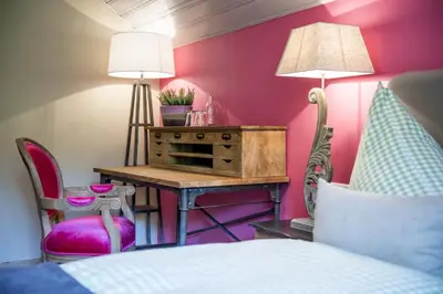 Ein Bett oder Betten in einem Zimmer der Unterkunft Waldruhe - Bett, Frühstück & ein Lächeln