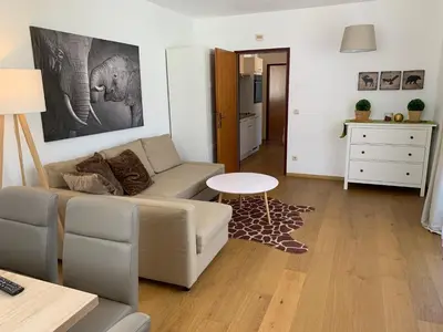 Ein Sitzbereich in der Unterkunft Ferienwohnung Kogelblick Gosau