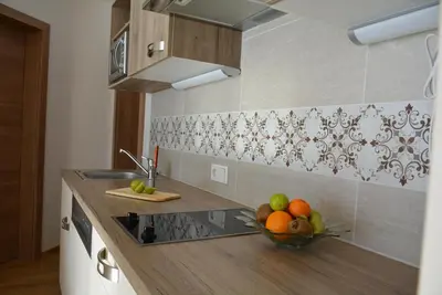 Küche/Küchenzeile in der Unterkunft Ferienwohnung Sunnseitn