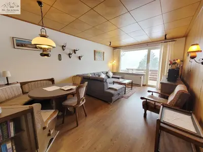 Ein Sitzbereich in der Unterkunft Apartment Sonnenfreude