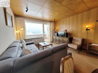 Ein Sitzbereich in der Unterkunft Apartment Sonnenfreude
