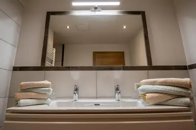 Ein Badezimmer in der Unterkunft Eiblhof