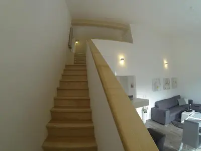Ein Sitzbereich in der Unterkunft Ferienhaus Marianne