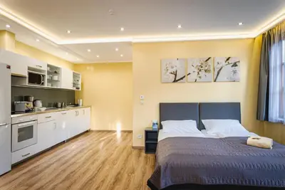 Küche/Küchenzeile in der Unterkunft VillaJazz Apartments