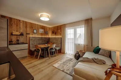 Ein Sitzbereich in der Unterkunft Appartement Wiederkehr