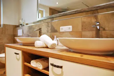 Ein Badezimmer in der Unterkunft Ferienwohnung Oberbachhof