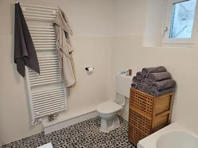 Grundriss der Unterkunft Premium Apartment mit privatem Whirlpool, Sauna, Garten