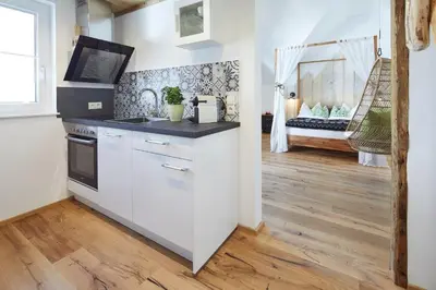 Küche/Küchenzeile in der Unterkunft Boutique Appartments AlteGreißlerei