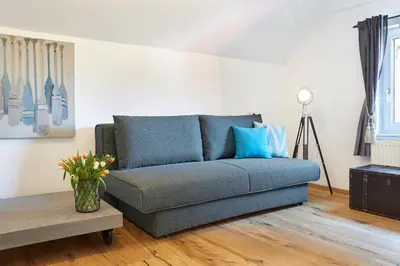 Ein Sitzbereich in der Unterkunft Boutique Appartments AlteGreißlerei