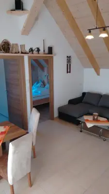 Ein Sitzbereich in der Unterkunft Appartment Iris