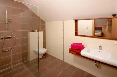 Ein Badezimmer in der Unterkunft Bio Chalet 
